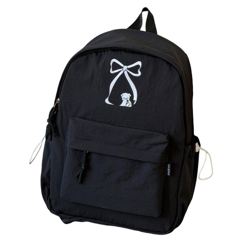Schoolbag New Female College Student High Value Lightweight Versatile Bow Junior High School Student Schoolbag Fresh Large Capacity Backpack