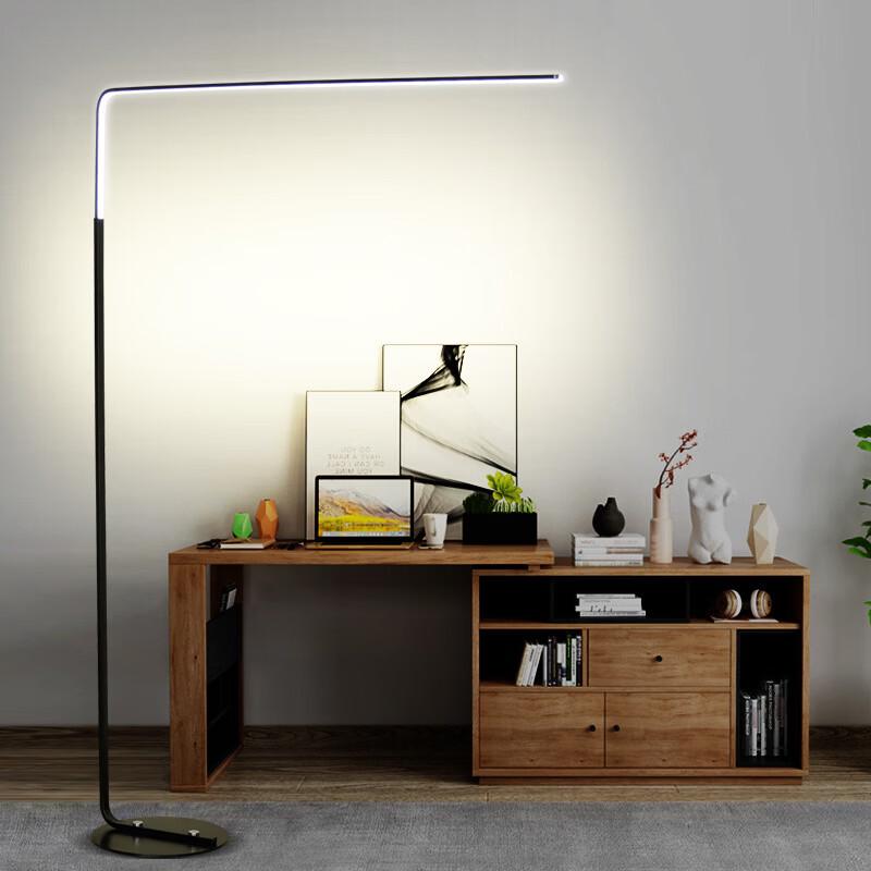 OEING Gold Bedside Floor Lamp with 3-Color Dimming