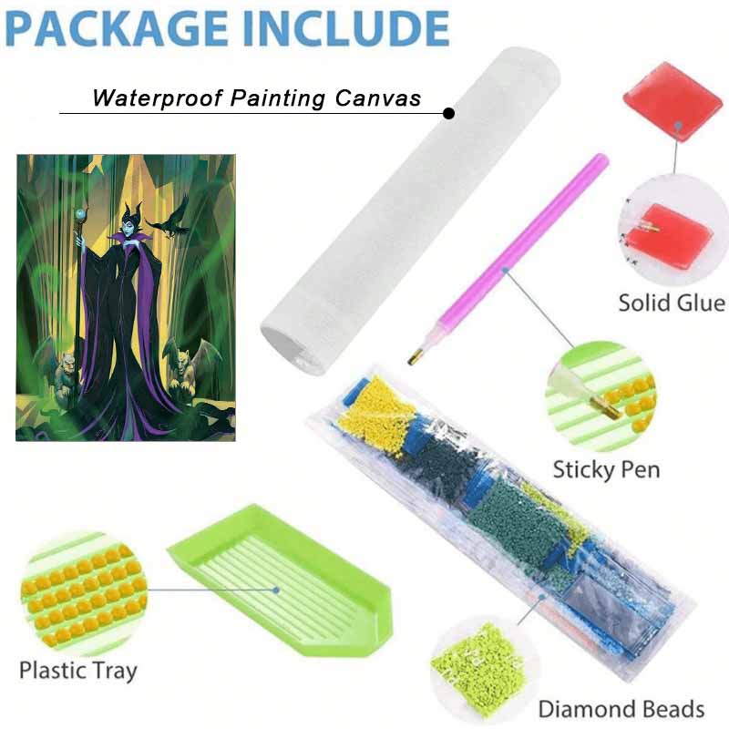 Disney Diamond Painting Kit Maleficent Diamond Hand Embroidery 5D DIY Diamond Art Home Decor Creative Handicrafts Stunning Wall Art Decor