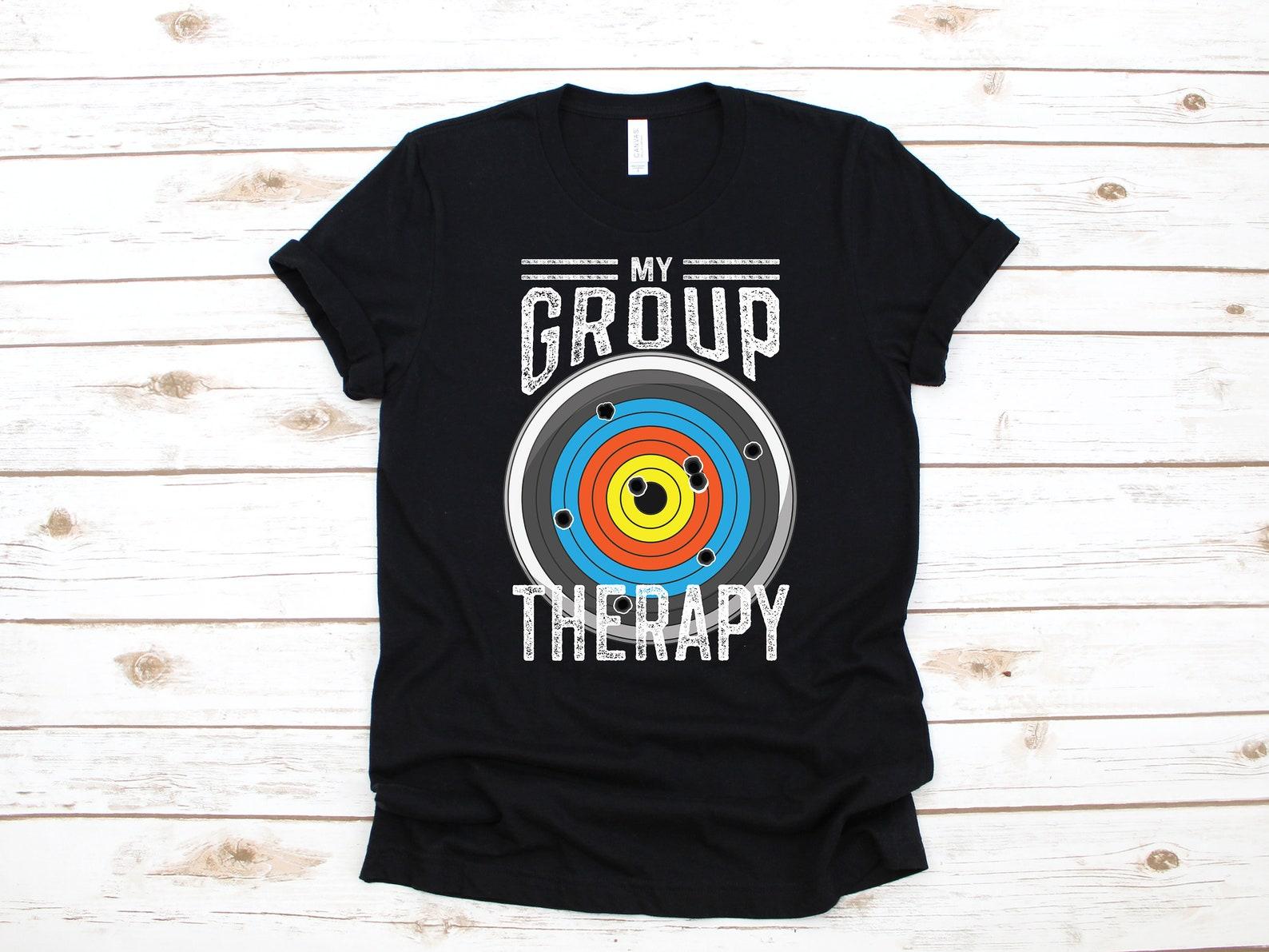 Shooting Range Shirt, Funny Gun T-Shirt, Gun Range Group Therapy T-shirt, T-shirt,T-shirt, Apparel Gift 4XL