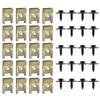 40pcs Chassis Engine Guard Metal Nut/Screw Washers U-shape Clip For BMW F10 E46 E92 E90 Car Fender Bumper Cross Head Screws