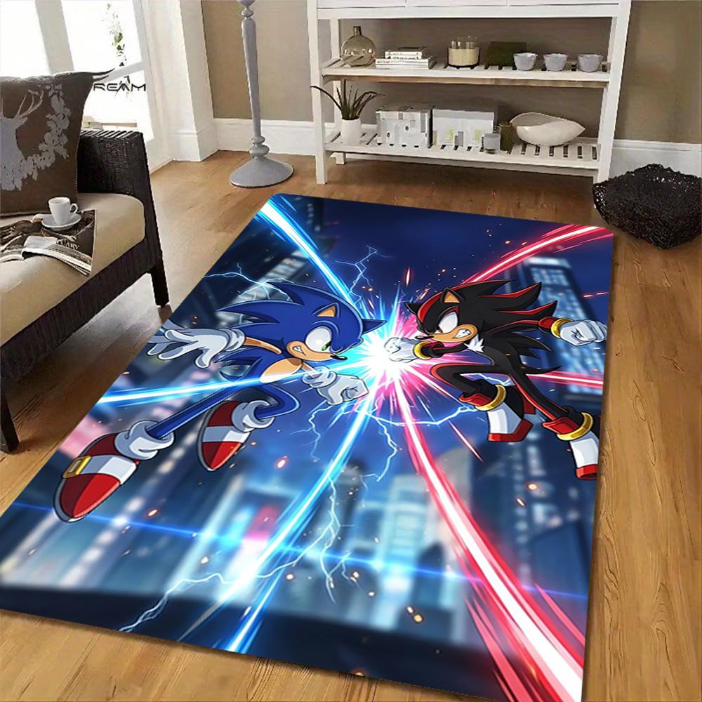 Sonic & Shadow: Speed Clash Decoration,Carpet,Living Room,Bedroom, Non-slip,Square rug