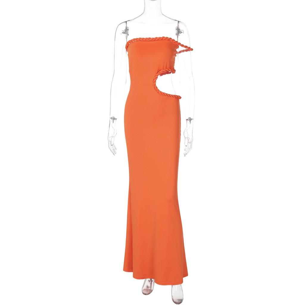 Summer Womens Bodycon Dress With Hollow Out One Shoulder Design For Night Out