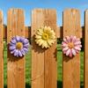 3 Pcs Spring Wildflower Wall Art 2D Wooden Flower Outdoor Hanging Wall Sculpture for Garden Patio Fence Home Wall Decor