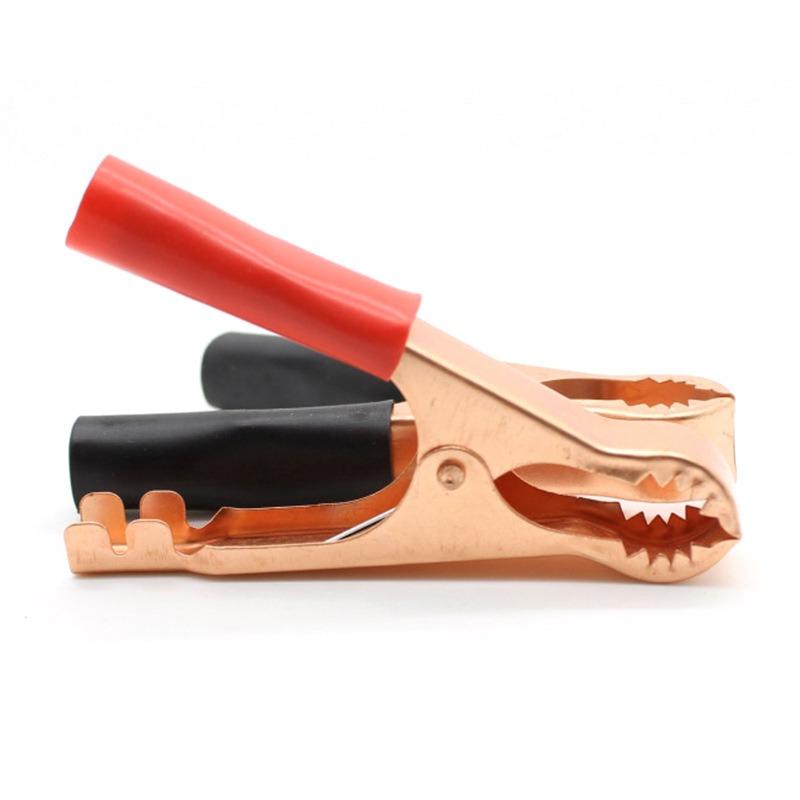 10/2pcs MINI Battery Clip Car Grounding Wire Crocodile Clip Power Clip Full Sheath Fish Clips 70MM Connectors Alligator Clips