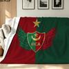 Mouloudia Club Alger MCA Print Flannel Blanket High Quality Warm Comfortable Cover for All Seasons Perfect for Gifts Home Decor