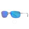 Maui Jim Ohai Blue Hawaii Rectangular Unisex Sunglasses B334 02d 59.5