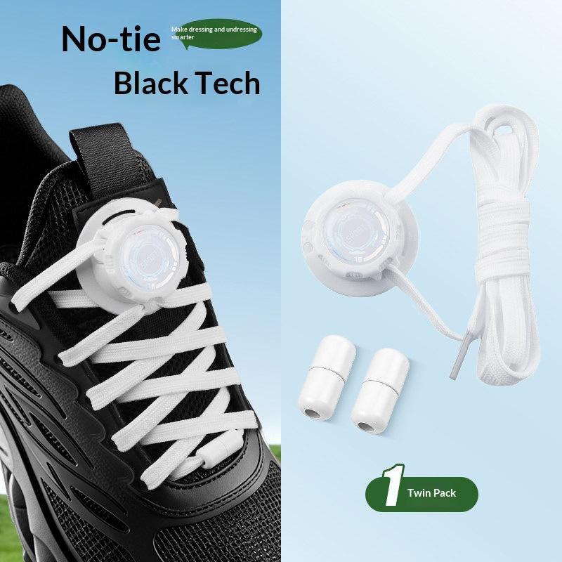 Swivel Buckle Laces Adults Kids Unisex Shoe Accessorie No Tie Shoelaces Automatic Shoe Laces Flat Shoelace Casual Shoes Sneakers