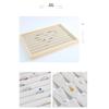 Minimalist natural wood jewelry display tray - stylish ring, necklace, bracelet, watch, and bangle organizer