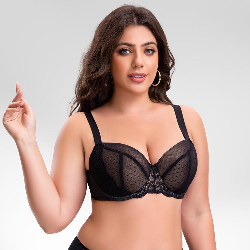 Plus Size Lace Full Cup Women Bra Comfortable Breathable For Large Bust Underwear
