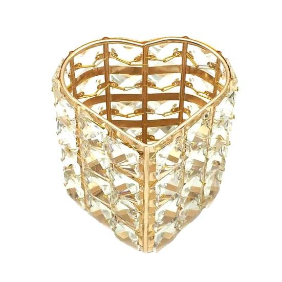 Rhinestone Pen Holder for Desk Elegant Clear Desktop Organizer for Pens Makeup Brushes Kitchen Utensils Modern Office Accessories