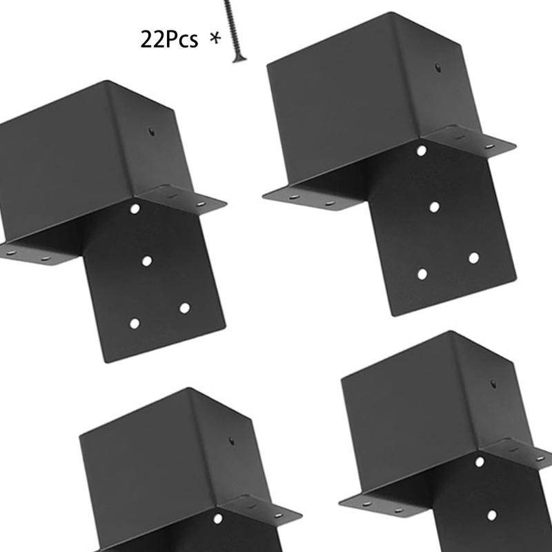 2Pcs 4x4in Rafter Post Brackets Pergola Kits Stainless Steel Pergola Brackets Patios Pergola Post Connectors Easy To Use