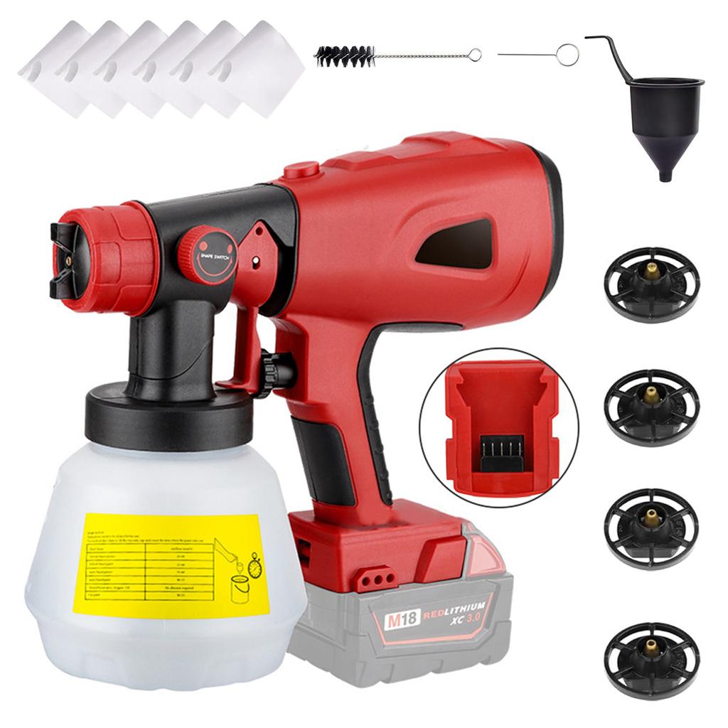 Cordless Paint Sprayer Replacement for DEWALT, RYOBI 20V Max Battery Handheld Electric Paint Sprayer with 1000ML Container