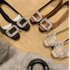 Low-cut Shoes with Thick Heels, Square Fastenings, Large Size, Women's Shoes with Square Toe Shape