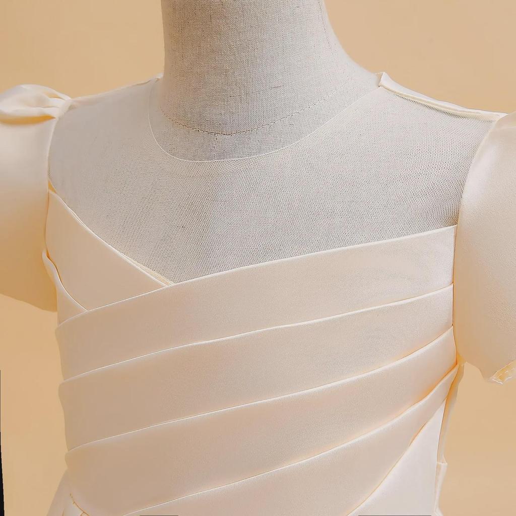 Dětské dlouhé květinové princeznovské šaty na klavírní vystoupení