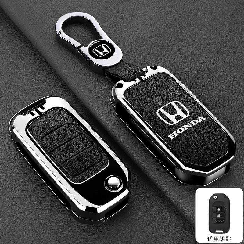 Zinc Alloy Car Flip Smart Key Case Cover Protection Shell For Honda Civic 4d 9th Gen 10 Accord XRV Life Jazz Crv Fit CR-V Crider