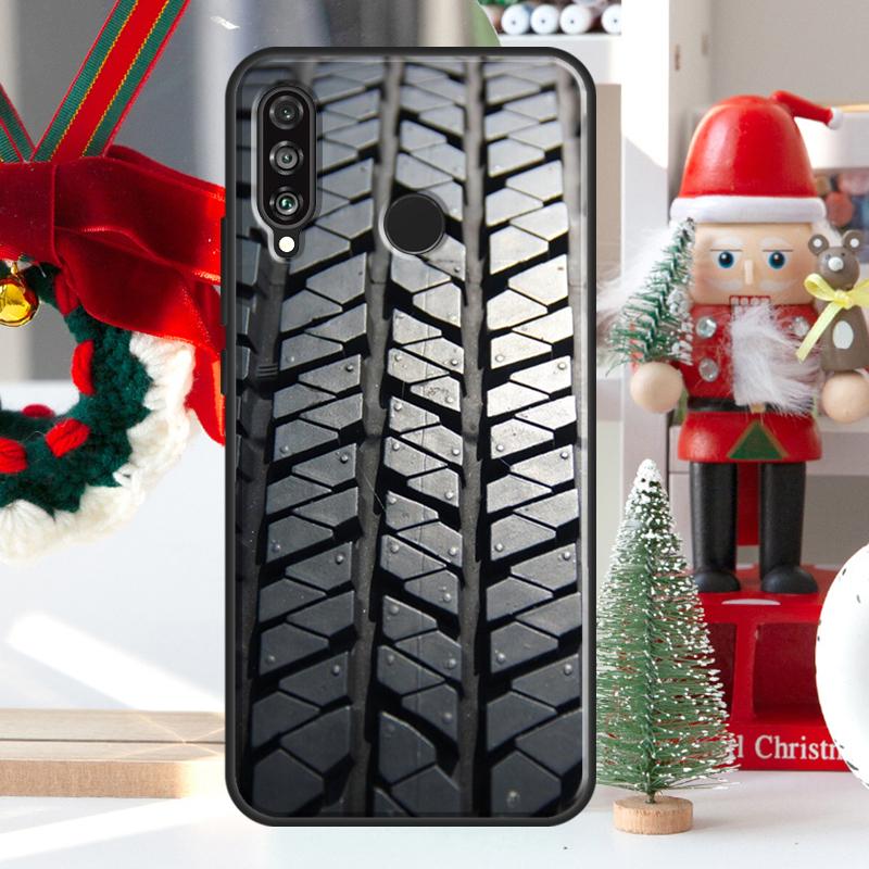 Tire Tread Wheel For Huawei Nova 12i 11i 8i 12s Y73 Y72 Y61 Y91 Y90 Y70 Y60 9 10 SE P60 Pro P30 P40 Lite Case
