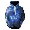 Unisex Hoodies & Sweatshirts 3D Beautiful Starry Sky Pattern Fashionable Adult Long Sleeve Hoodie
