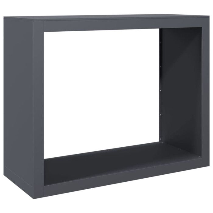 VidaXL Firewood Rack Anthracite 100x40x80 Cm Steel, Log Store, Fireplace Log Holder, Support of 850977