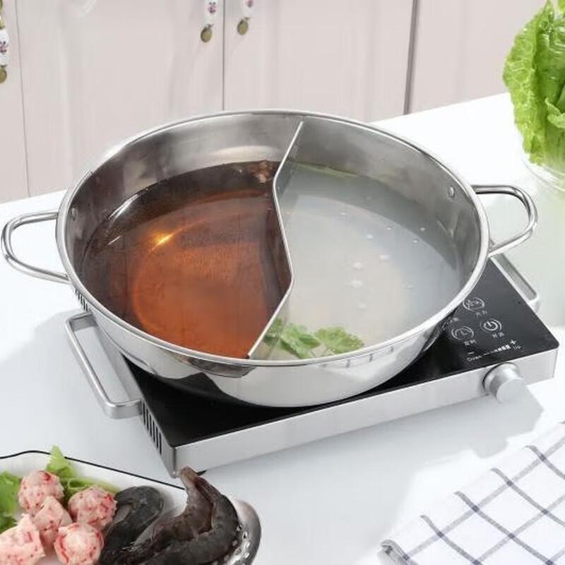 ZISIZ 40cm Stainless Steel Mandarin Duck Hot Pot
