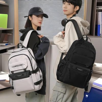 Boys Backpack Student Junior High School Backpack Large Capacity Backpack Daily Matching Travel Simple Leisure Backpack