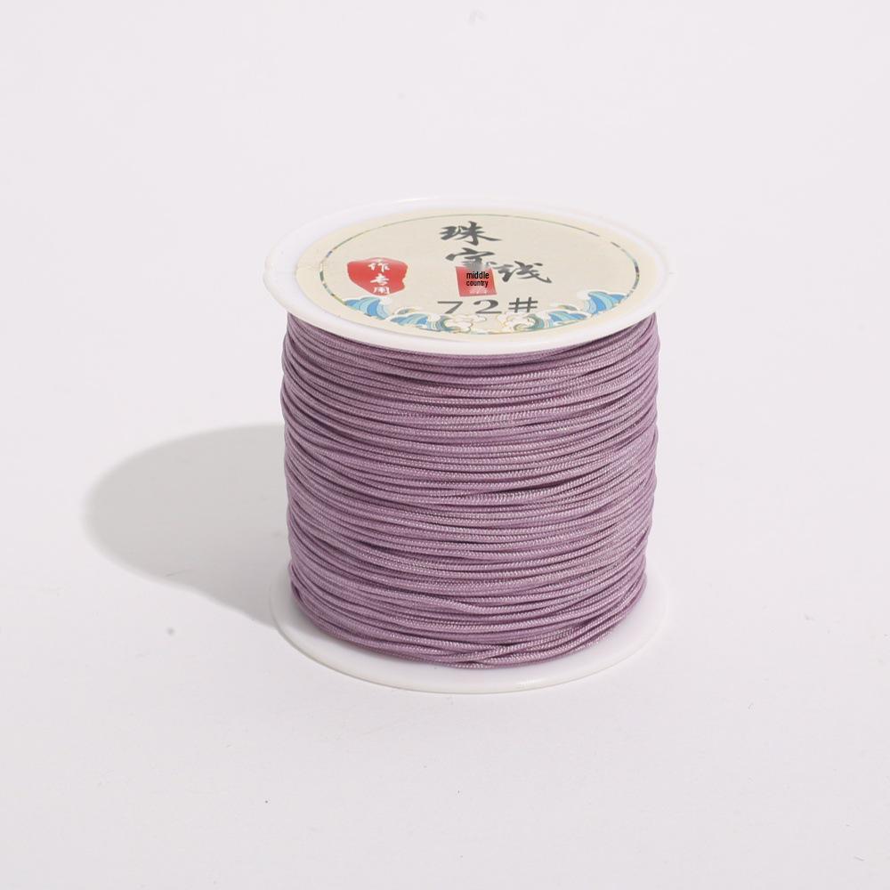 Silk Thread No. 72: 0.8mm Red Rope for Jewelry, Bracelets, Pendants, and Chinese Knot Weaving. 45m