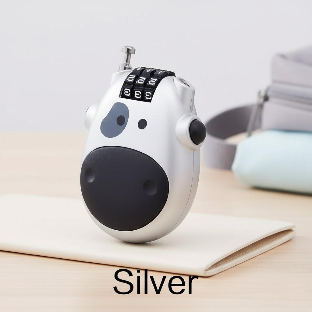 

Steel Cable Bicycle Lock High-Precision Code Wheel Password Lock for Suitcase Car Sled Telescopic Wire Rope and Helmet Security серебряный