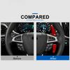 Hard Dry Carbon Fiber Steering Wheel Paddle Shift Sticker For Ford Edge Taurus Mondeo Lincoln MKZ MKS MKX MKC Accessories