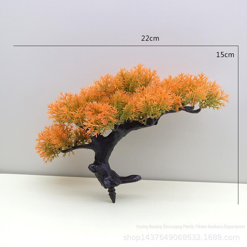 Künstlicher Thuja-Kieferbaum mit Topf – Wohnzimmerdekor und Steingarten-Landschaftsdekoration