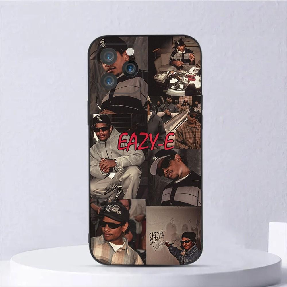Rapper E-Eazy E Handyhülle Für iPhone15,14,13,12,11,Pro,Max,Plus,Mini,X,XS,XR,8,7,6,S,Plus,SE Weiche Schwarze Hülle