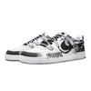 Nike Court Vision 1 Cavalerul Lunii Rezistente la Alunecare Rezistente la Abraziune Pantofi de Skateboard Joși Bărbați Negru Alb DH2987-101(Echipa348-)