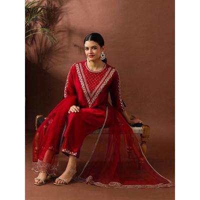 Presenting New Roman Fabric Beautiful Suit Set