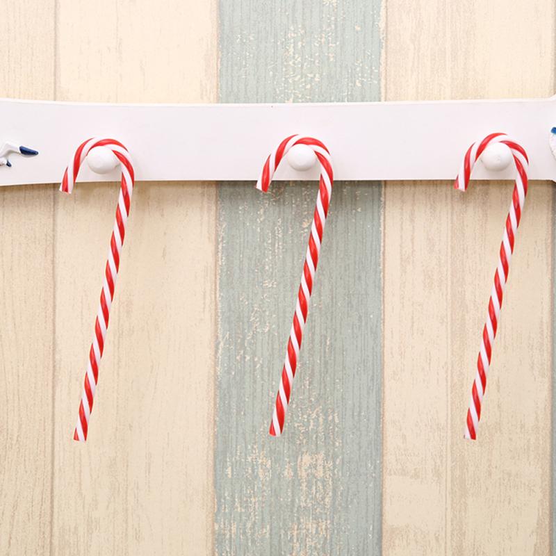 6pcs Christmas Ornament Plastic Candy Canes Christmas Tree Hanging Ornaments