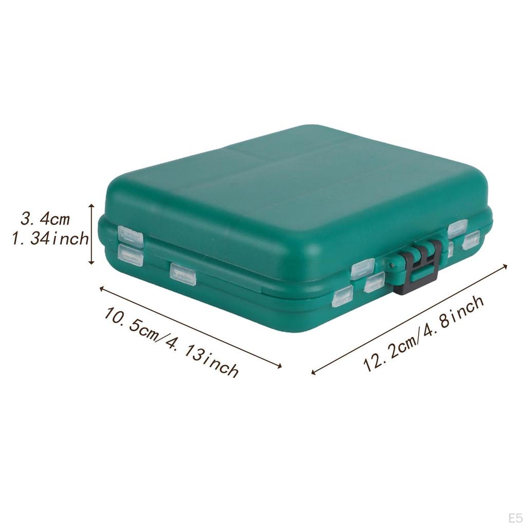 Double Sided Fishing Tackle Box Case Multifunction Removable Dividers Waterproof Hook