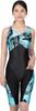 [SPOXIA] Women's Competitive Swimsuit, Fitness Swimsuit, Body Shaping Swimwear for Women (M, b-Geometric Pattern Blue)