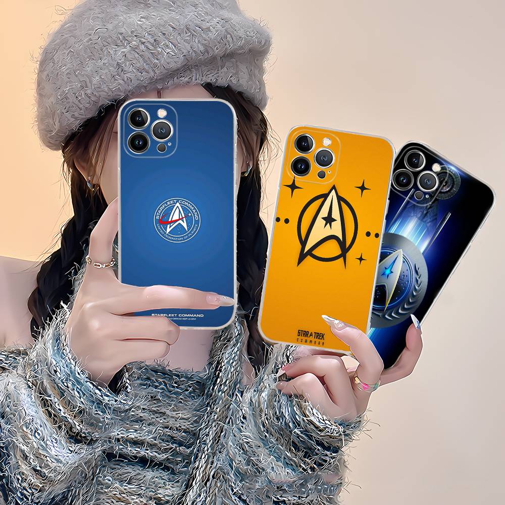 S-Star T-Trek For IPhone 11 12 13 14 15 16 17 Pro Max Plus Air Transparent Clear Shockproof Case
