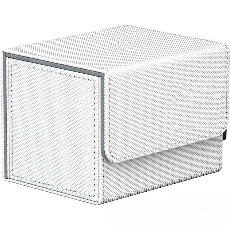 100+ Trading Card Deck Box Gathering Card Toy W/ Magnetic Closure Game Cards Storage Game Card Case Protector For Board Game белый