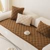 Autumn And Winter Sofa Cover Fabric Solid Anti Slip One-Piece Laying Straight Row Sofa Cushion Cover Skin Friendly And Versatile