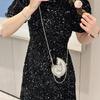 Womens Conch Shape Purse Elegant Acrylic Evening Bag with Chain Strap Crossbody Shoulder Small Handbag for Wedding Party