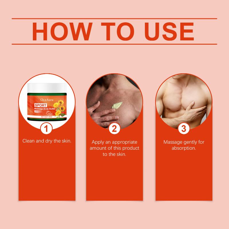 Muscle Fatigue Recovery Body Cream Fast Absorption Moisturizing Comfort for Back Shoulder Neck Massage At Home