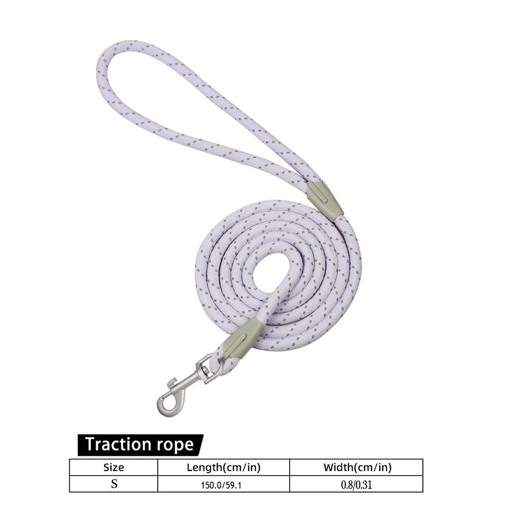 Strong Pet Dog Leashes Night Reflection Rope Guard Dog And Cats Walking Training Leash With Harness Collar Lead Strap 150CM Long