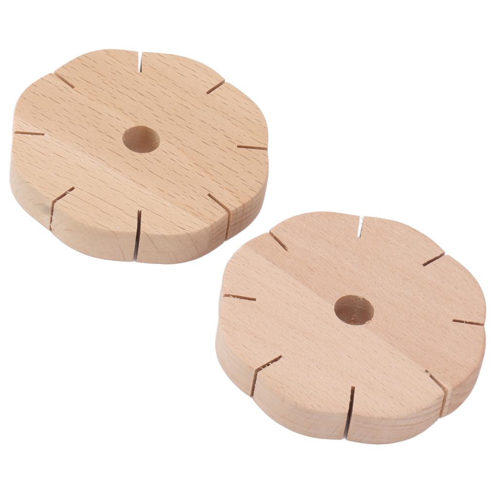 2 szt. Dyski do sznurkowania z drewna, okrągłe, DIY, do plecenia bransoletek, narzędzia do tablicy tkackiej