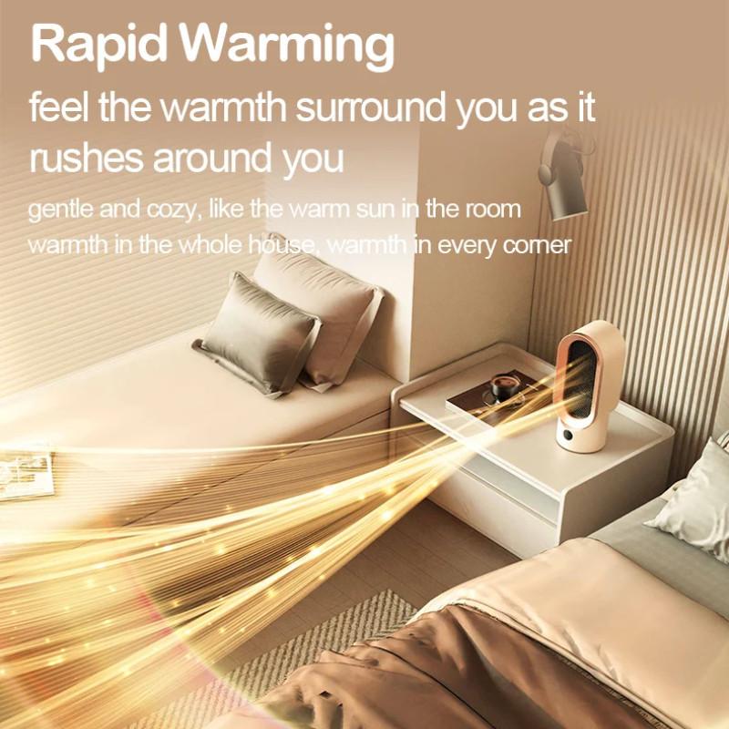 800W Household Portable Electric Heater Mini Desktop Warmer Machine Bedroom Office Winter PTC Ceramic Heating Fan