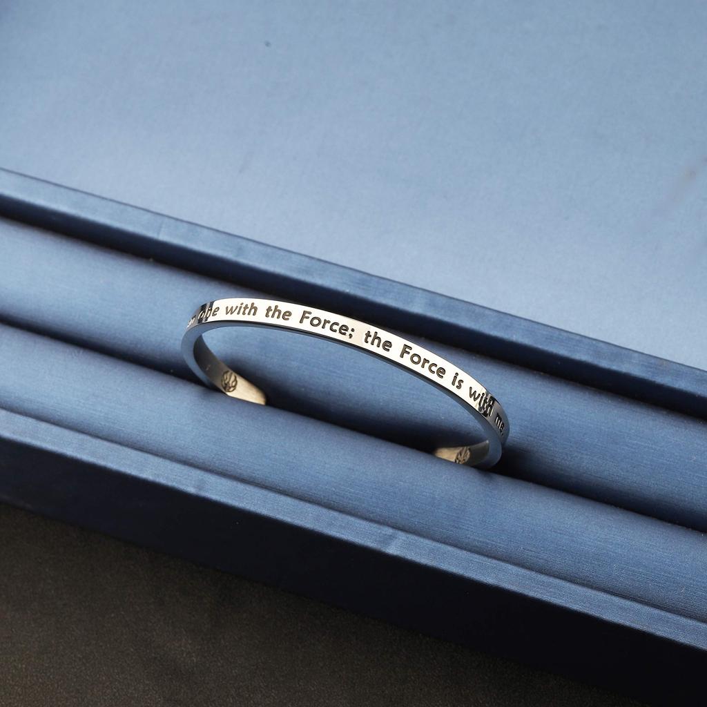 Lywjyb Birdgot Das Macht Armband Ich bin eins mit den Mächten Die Macht ist mit mir Ein Metallschmuck, Größe,