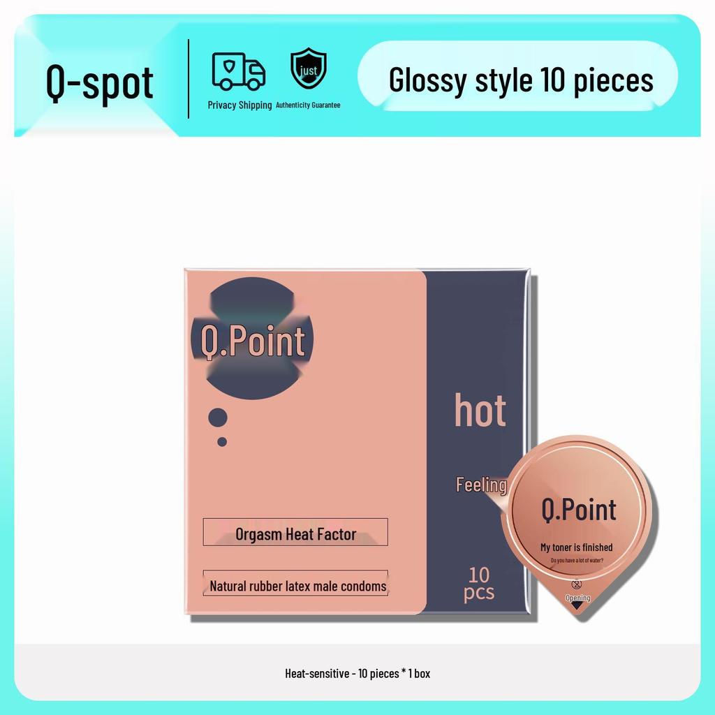 Q-point Ultra-thin Clitoral Stimulating Beaded Condoms - Long-lasting and Safe for Men