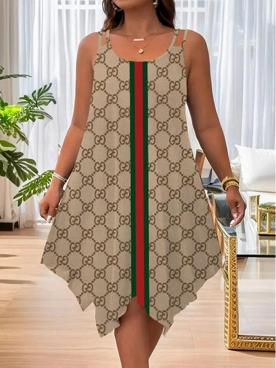 2025 Sommerkleid mit asymmetrischem Saum und Doppelträgern – Europäischer & Amerikanischer Stil