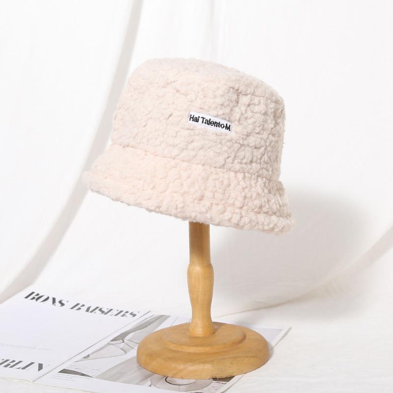 Lamb Bucket Hat Thermal Hat Children Winter Plush Hat Winter Plush Basin Hat Rabbit Fur Hat Women's Winter Hat