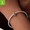 Liebe Spleißen DIY Silikon Positionierungsarmband Perlen, Modische Und Vielseitige S925 Sterlingsilber Herzförmige Perlen