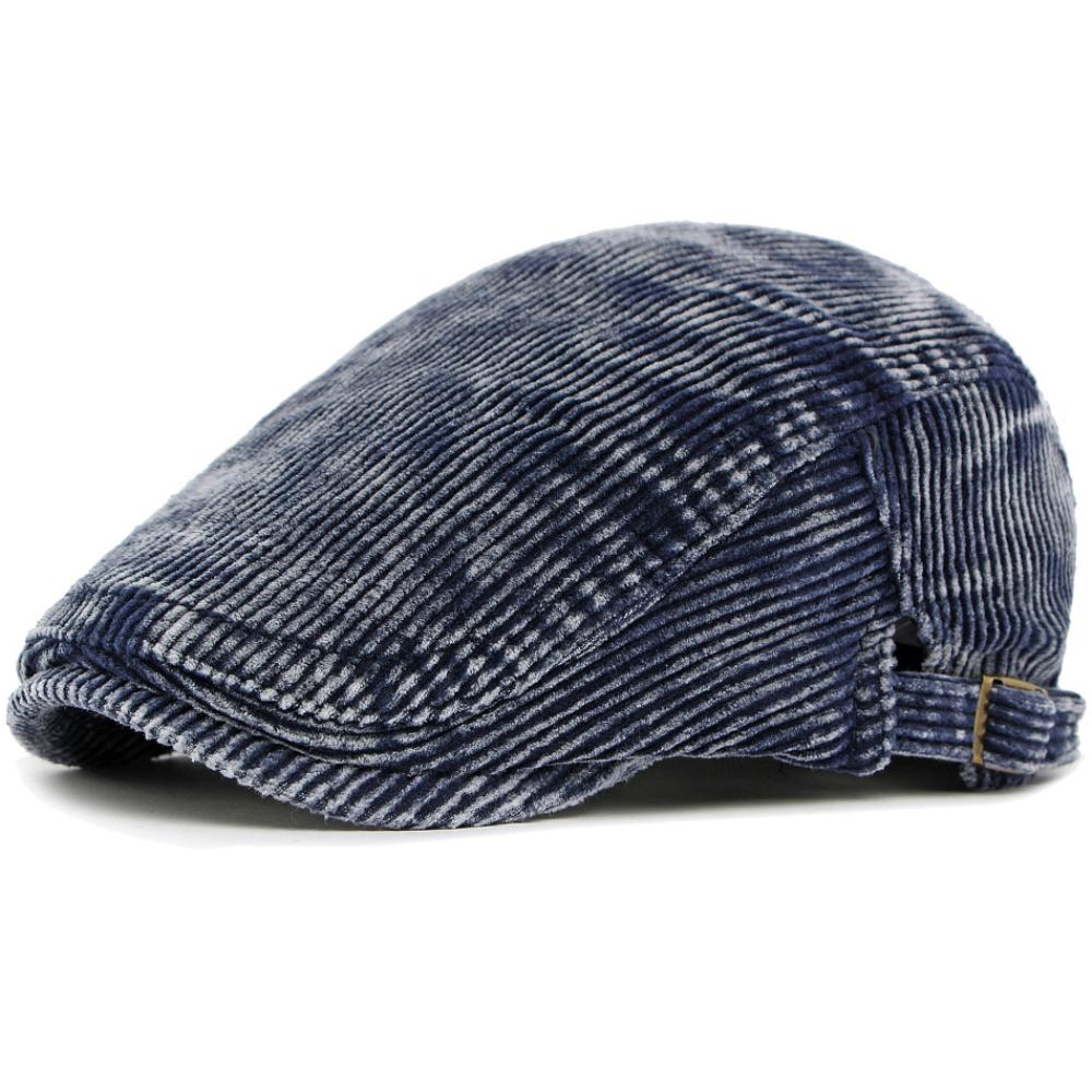 HT4911 Mens Berets Women Corduroy Artist Painter Beret Hat Male Female Adjustable Ivy Flat Cap Autumn Winter Octagonal Beret Cap