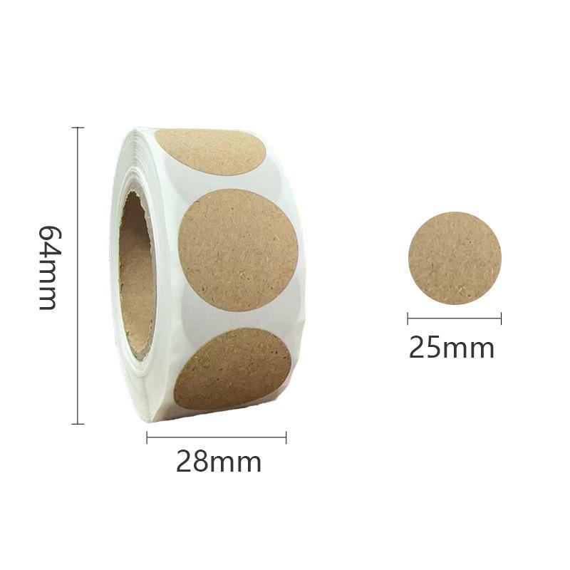 Colored Writable Round Sealing Stickers: Blank Adhesive Labels On a Roll for Color-Coded Dot Marking and Numbering.